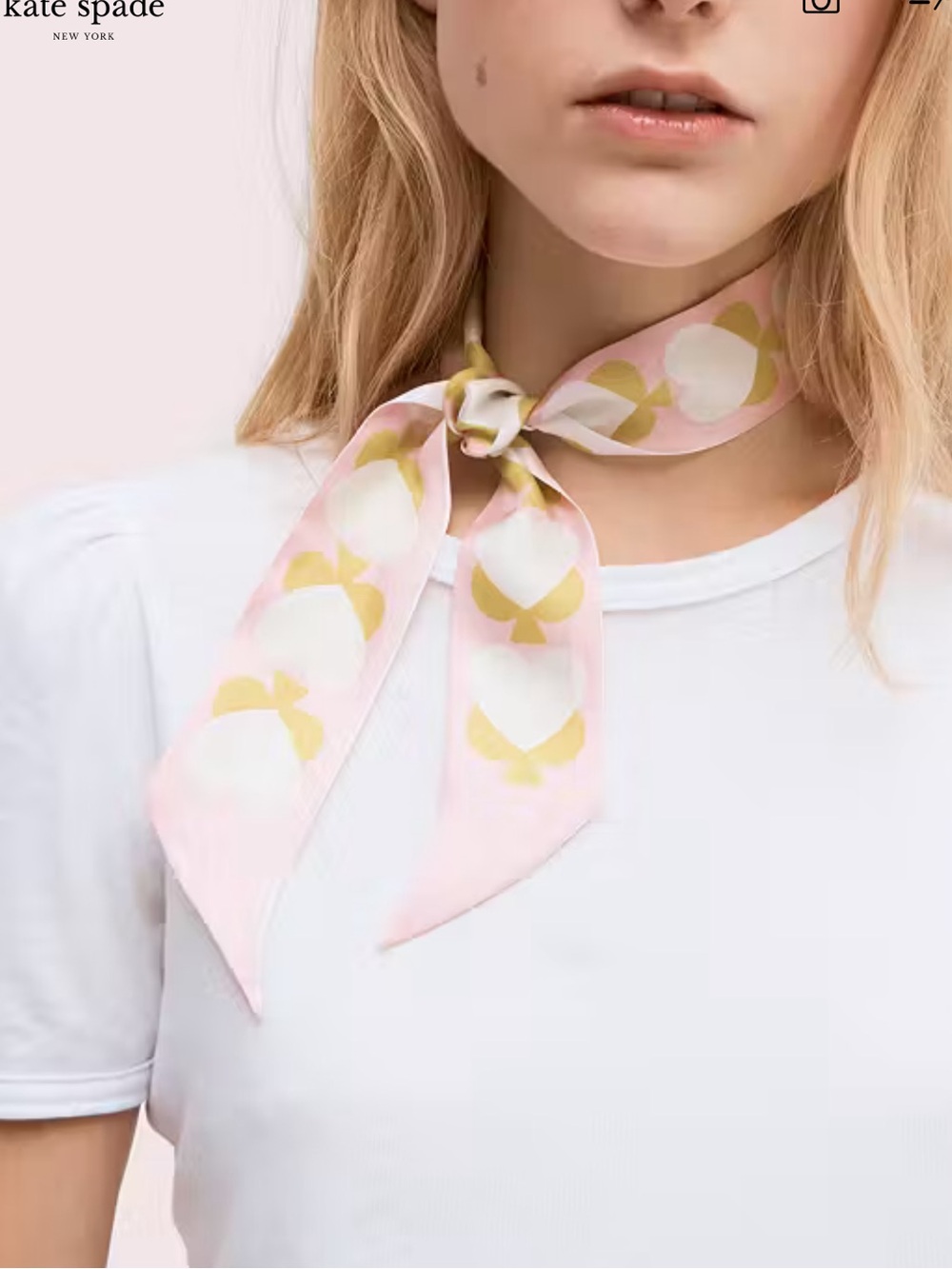 Kate Spade Spade Hearts Skinny Scarf